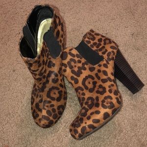 Leopard Print Booties